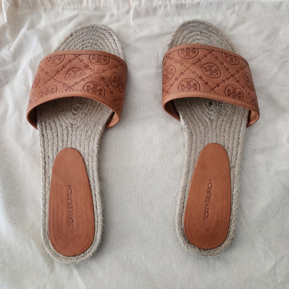 TB monogram espridelle slides, 8